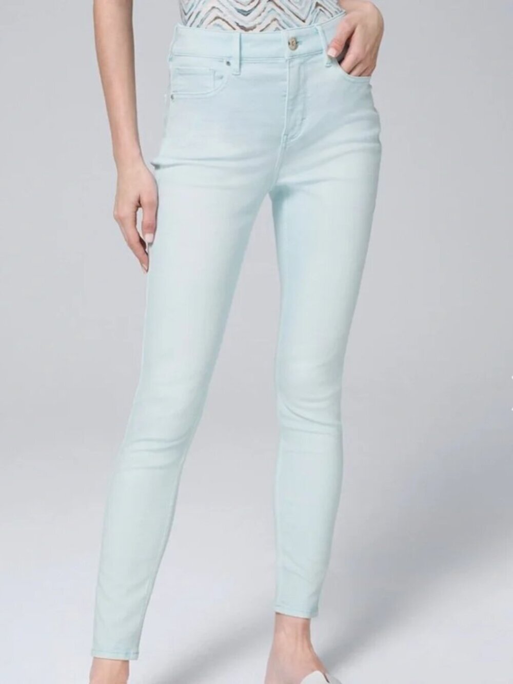 White House Black Market Mint Green Casual Summer Cotton Jeans